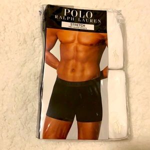 2pk Polo Ralph Lauren Stretch Boxer Briefs Color White Size Medium